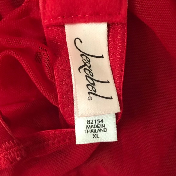 Red Ruffled Babydoll Top - Picture 5 of 5